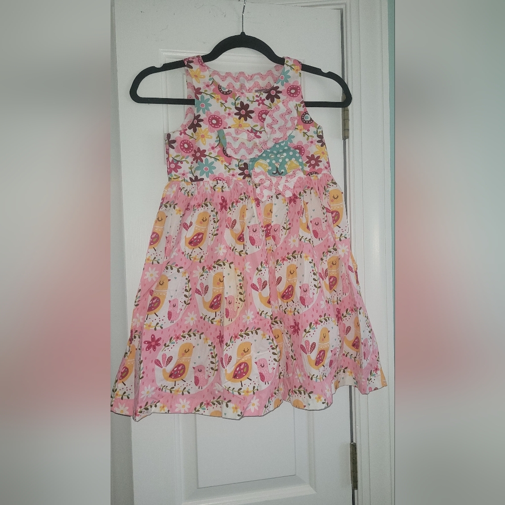 Jelly The Pug Multicolor Floral Kids Dress